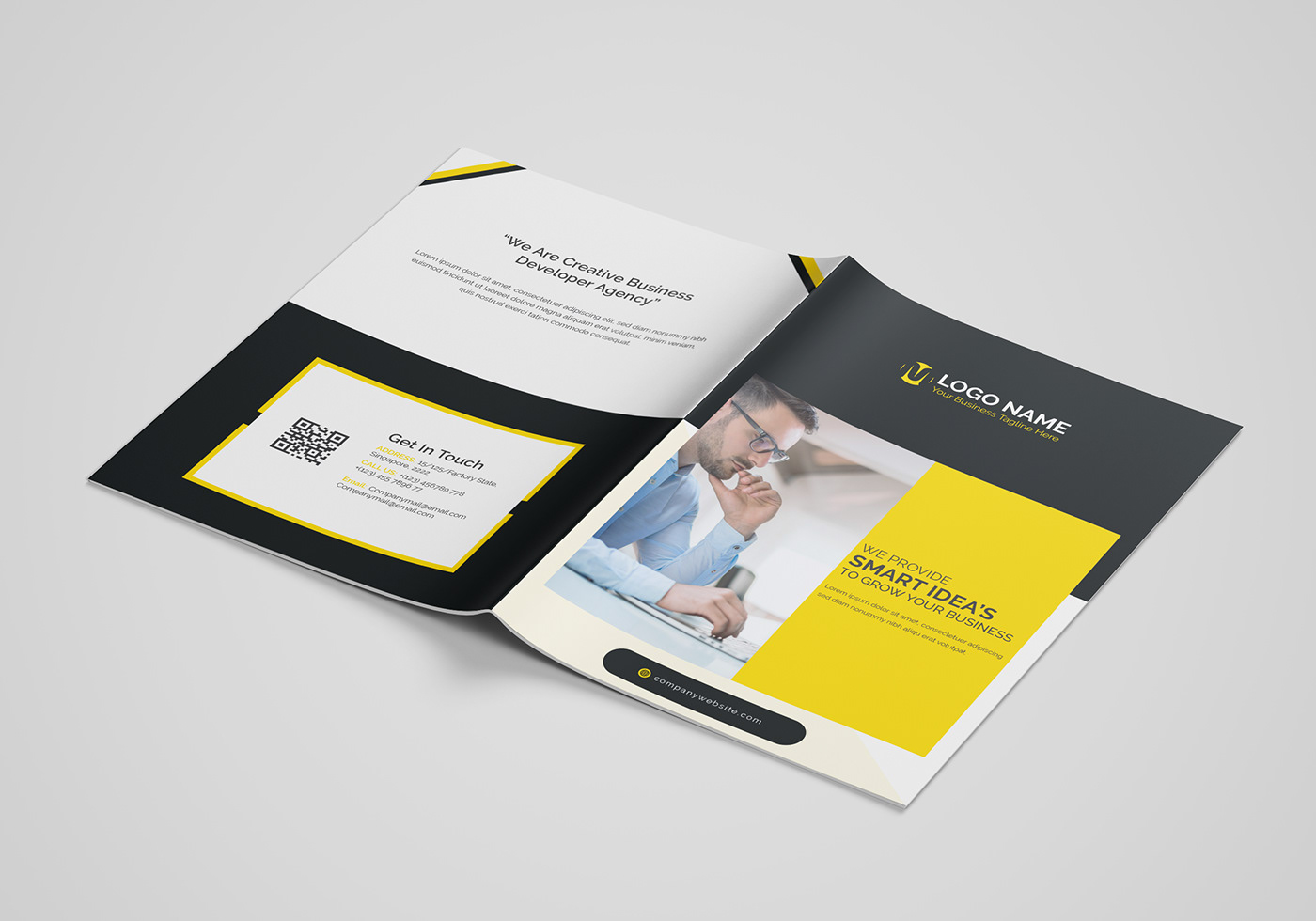 brochure 8 Page corporate bifold business Brochure Template 8 Pages Annual profile brochure annual report company profile