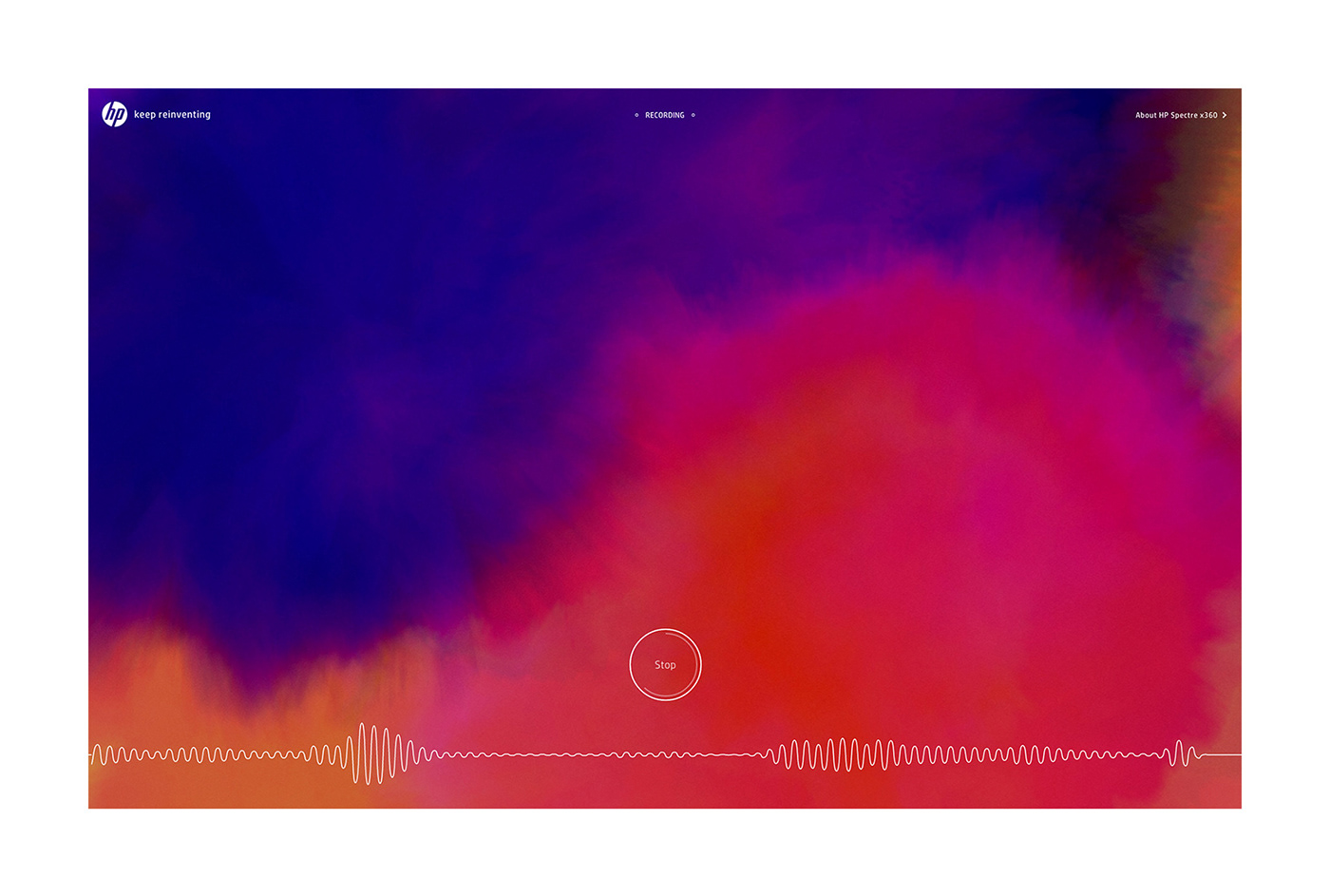 hp Audio painting   UI ux digital Website interactive recording art