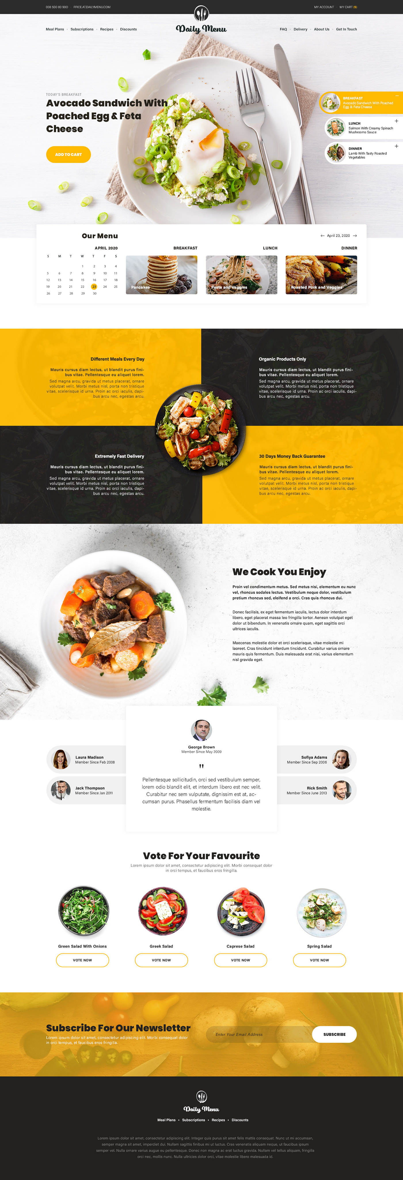 creative delivery design Food  Web Design  Website