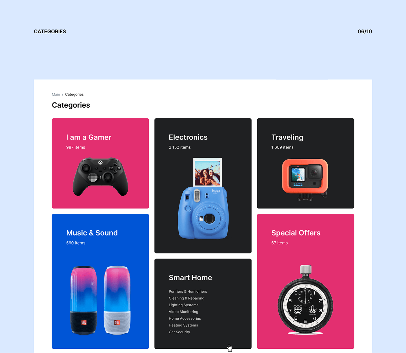 animation  blue catalog e-commerce electronic gadgets Layout Logo Design online store typography  