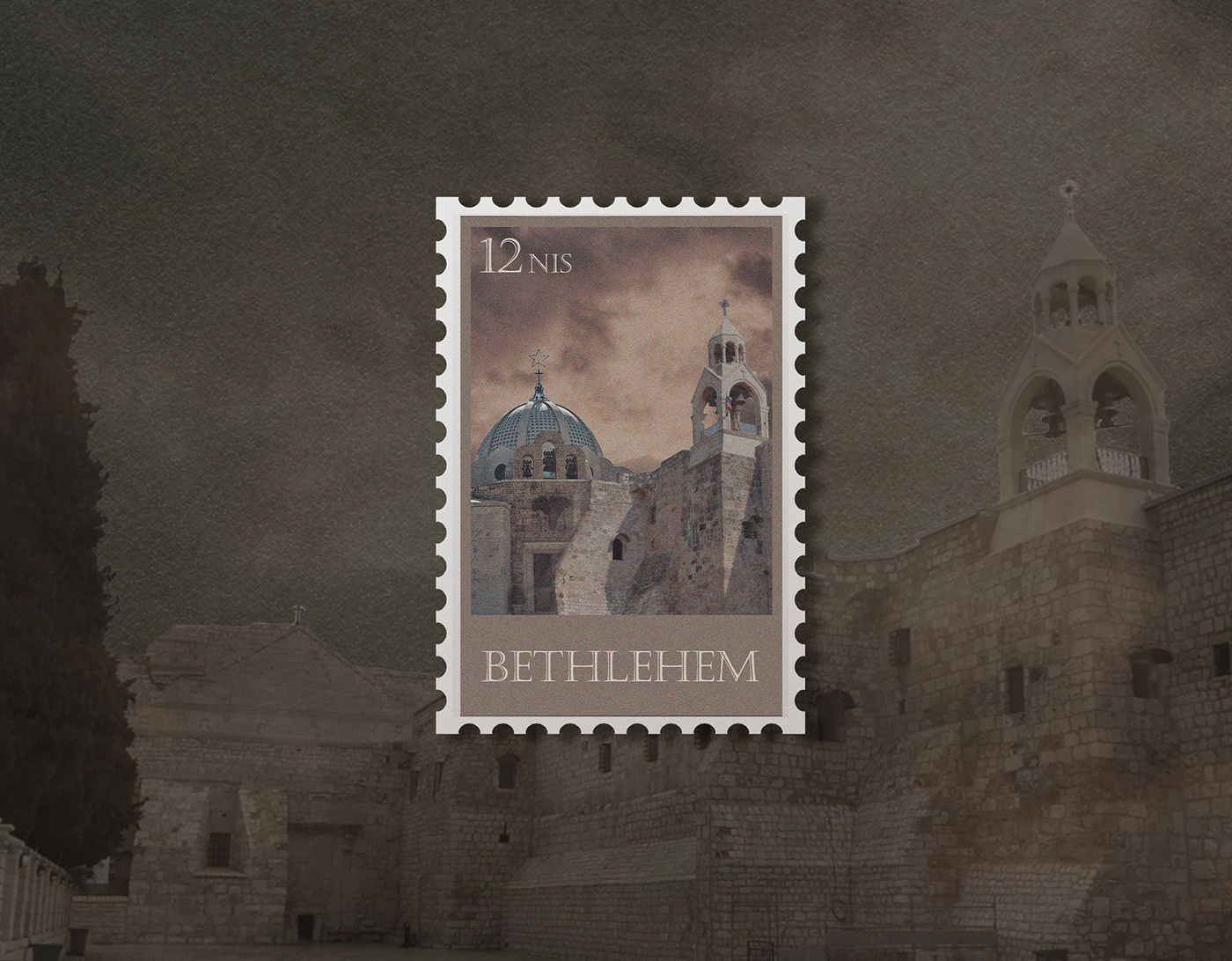 stamp postage stamp postcard design photoshop palestine graphic design  designer graphic Stamp Design