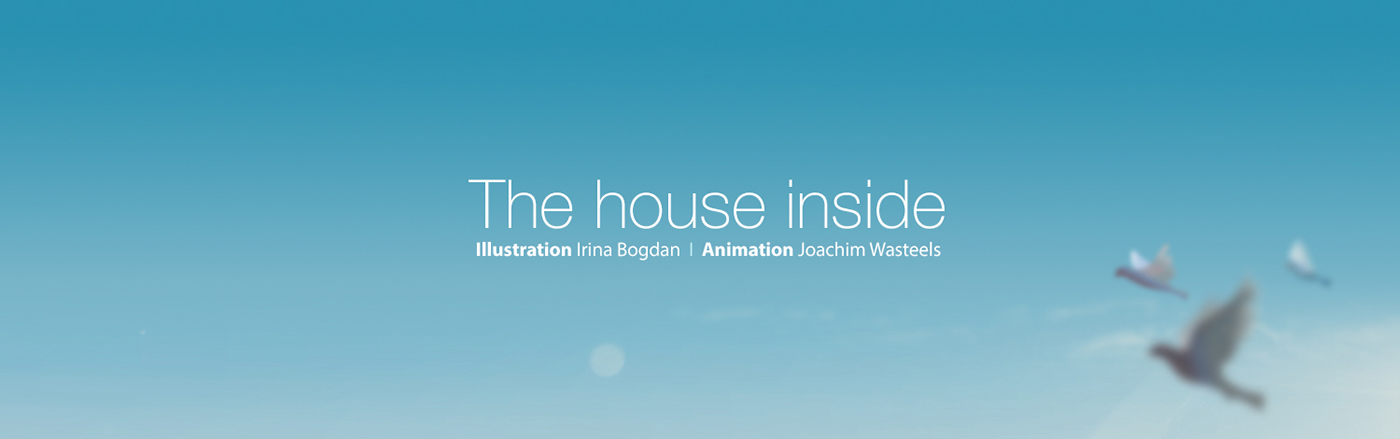 ILLUSTRATION  animation  house loop reflection Landscape vector Window lake birds