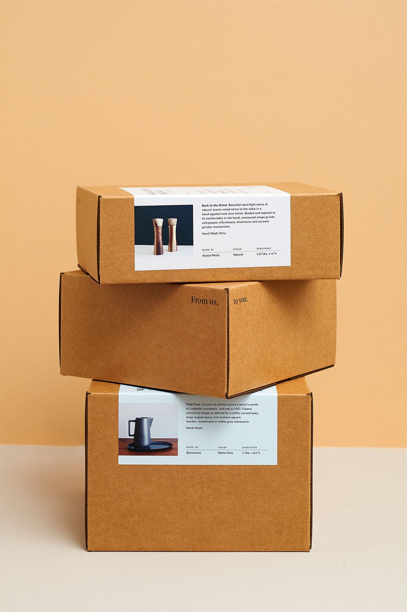 crafted home goods homeware identity minimal packaging design Sustainable