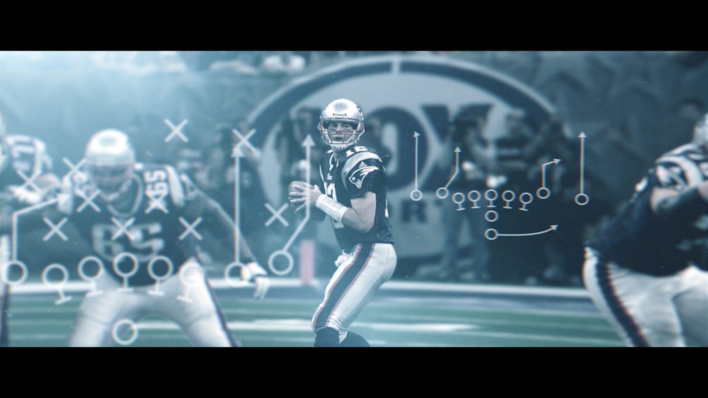 after effects american football design Documentary  football motion design motion graphics  tactile title design Tom Brady