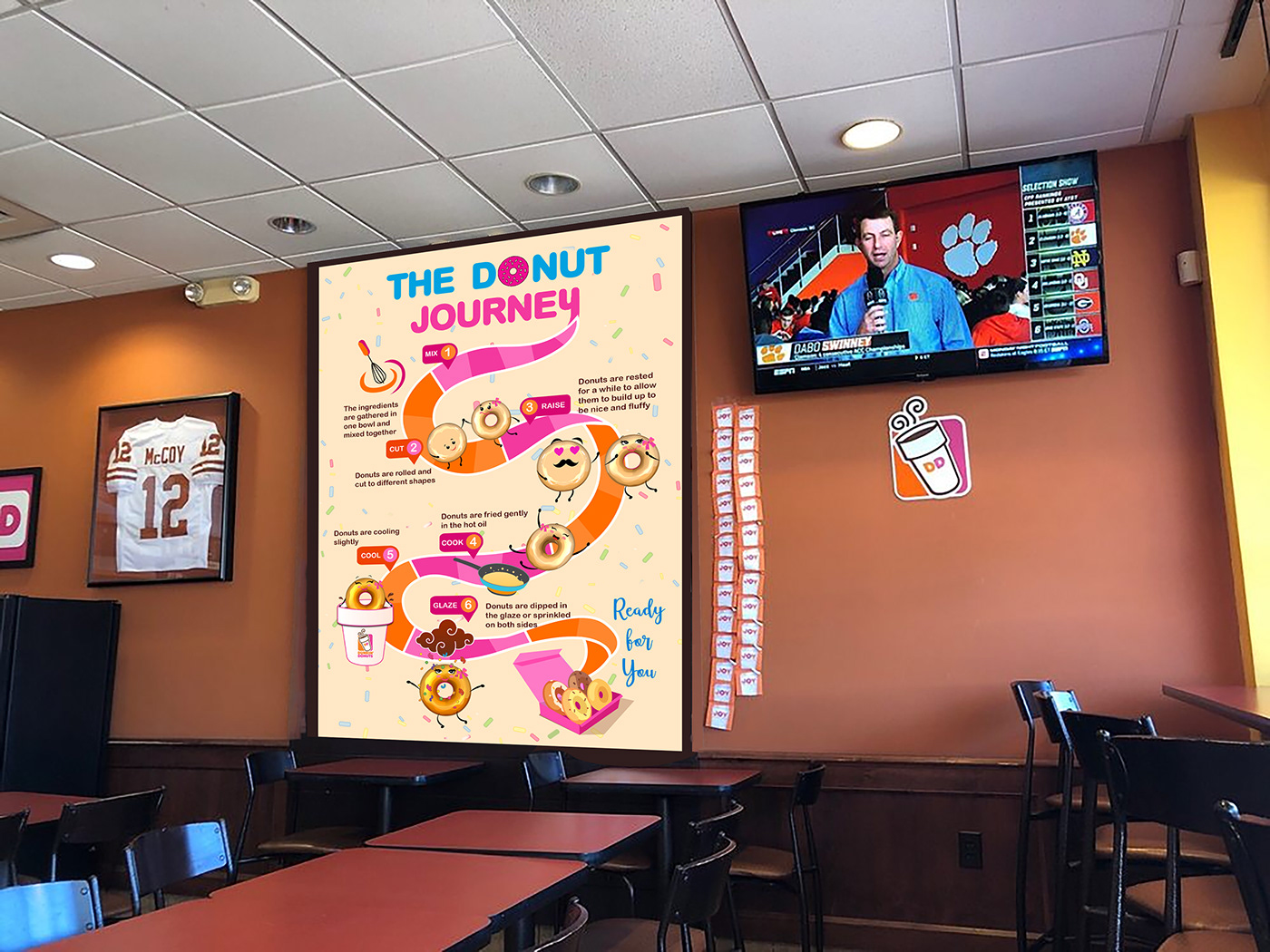 Character design  Donuts dunkindonuts infogragh