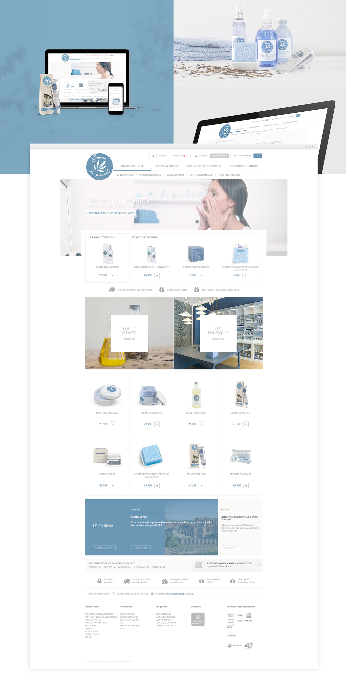 direction artistique UIUX design responsive web Shelf E COMMERCE