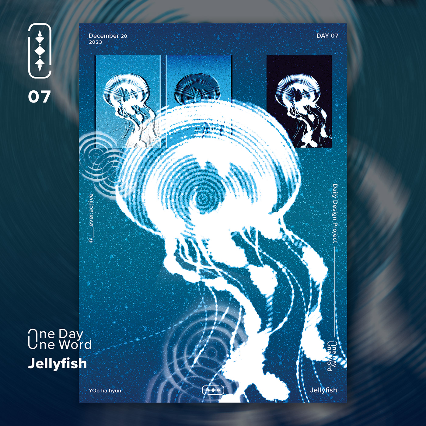 jellyfish poster posterdesign dailyproject graphic artwork abstract ILLUSTRATION  Procreate Digital Art 
