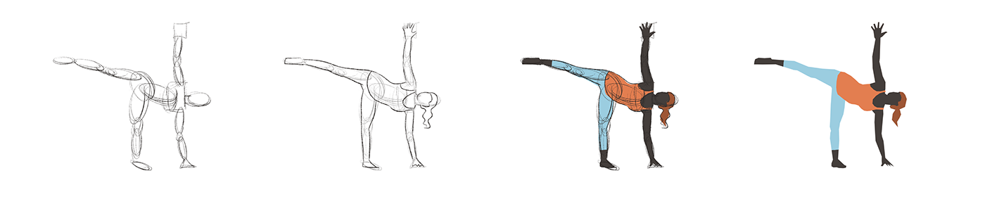 conceito desenho Ilustração Prana rtf Yoga
