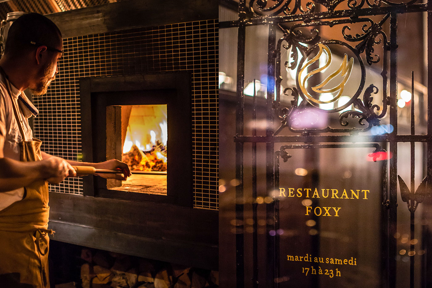 restaurant Montreal fire sign FOX Foxy GRIFFINTOWN
