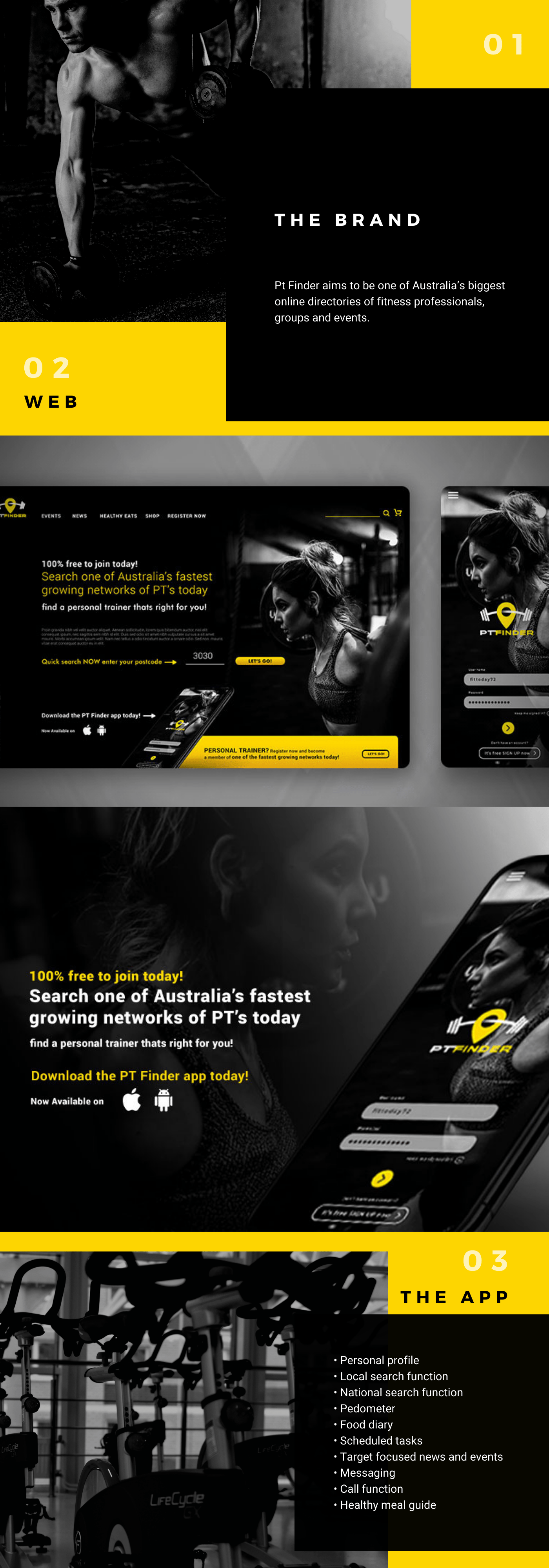 application app Web Design  fitness personal trainers Health directory design