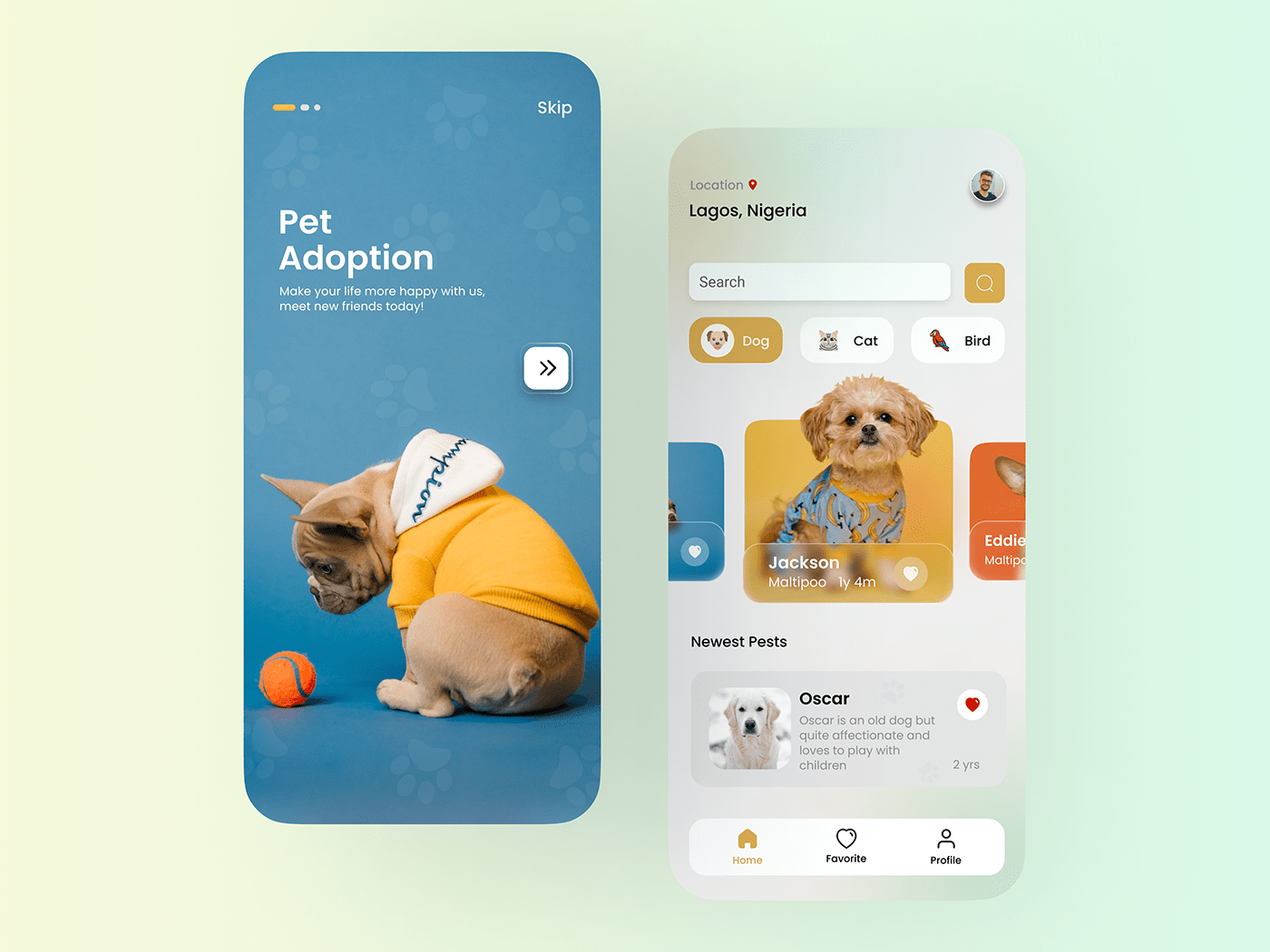 pet adoption app pet care app