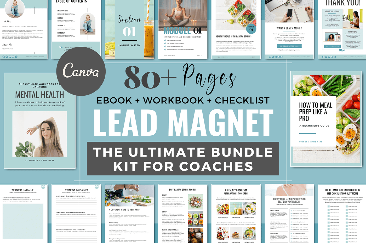 blogger lead magnet call to action coach lead magnet ebook template freebie template how to guide Lead Magnet Canva lead magnet wellness leadmagnet ebook opt-in template