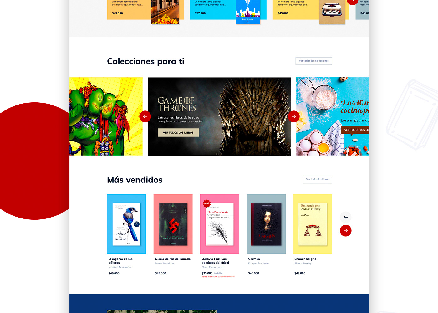 UI ux Responsive Website e-commerce desktop library book Bookstore bookshop