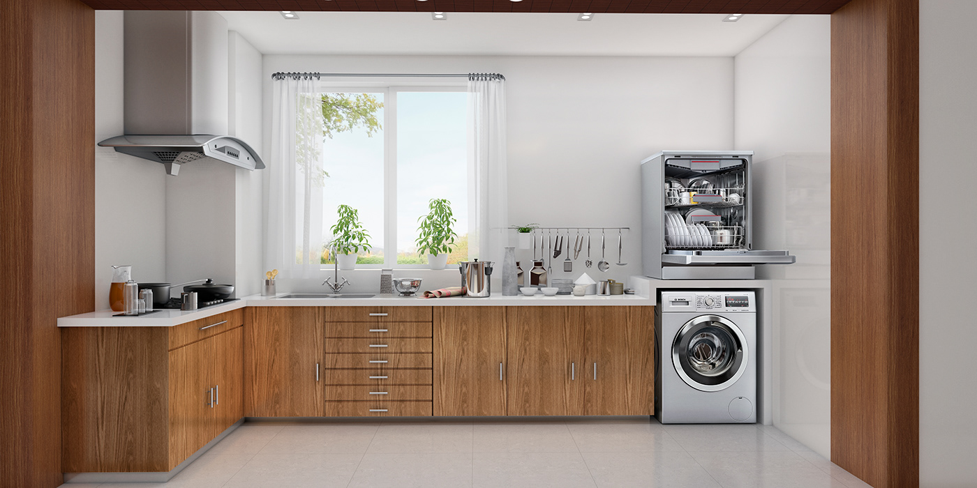 3D 3ds max appliance Bosch CGI dishwasher interior design  product visualization vray