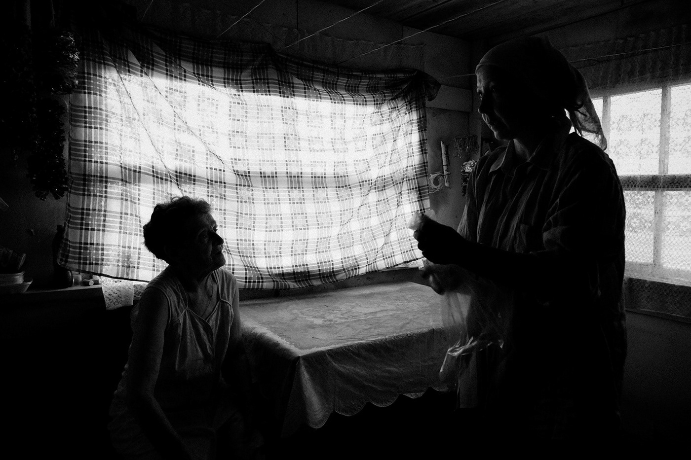 blackandwhite family grandparents Russia village photo Photography  lightroom