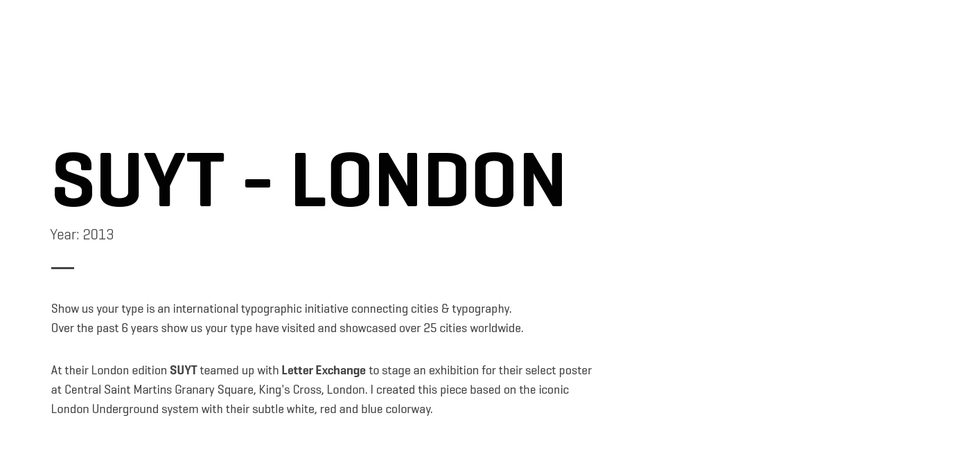 suyt typography   London cinema4d vray underground british United Kingdom jakarta indonesia