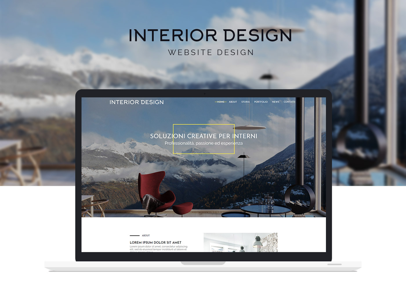 interior design  Responsive Web Design  UX design ui design css HTML wordpress Mockup inspire