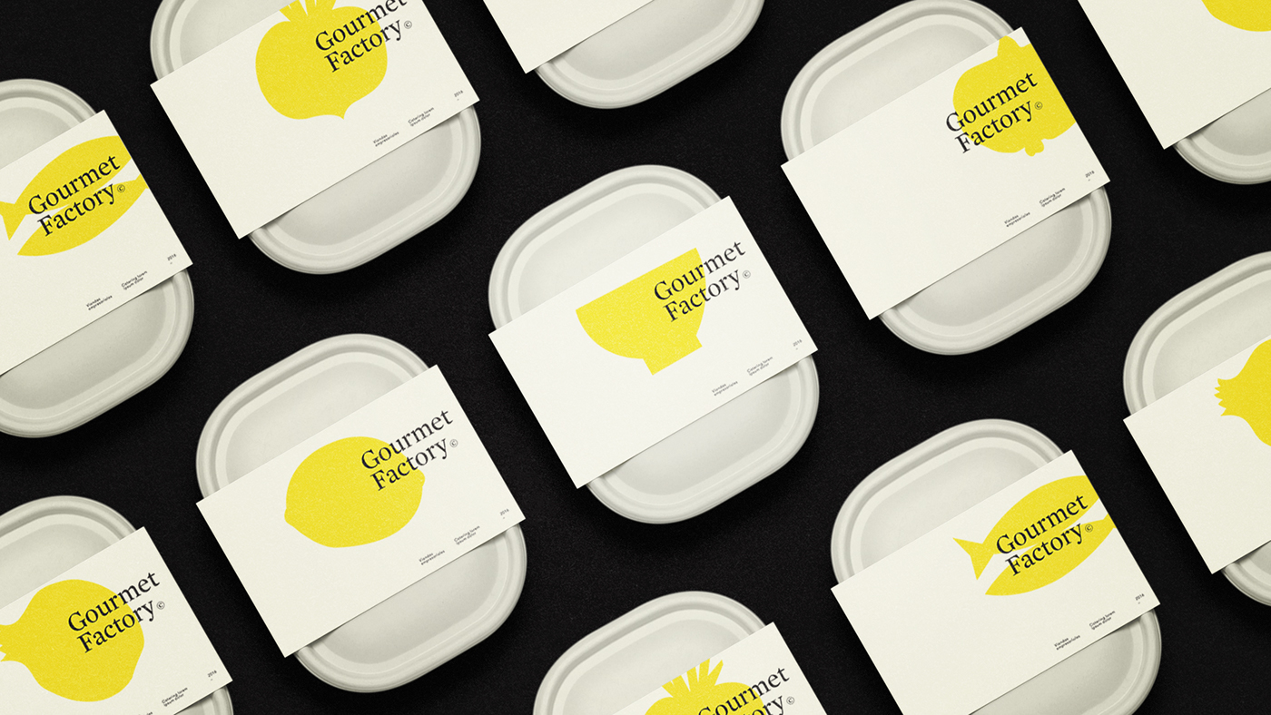 Food  gastronomic meals Pack Stationery identity yellow gourmet