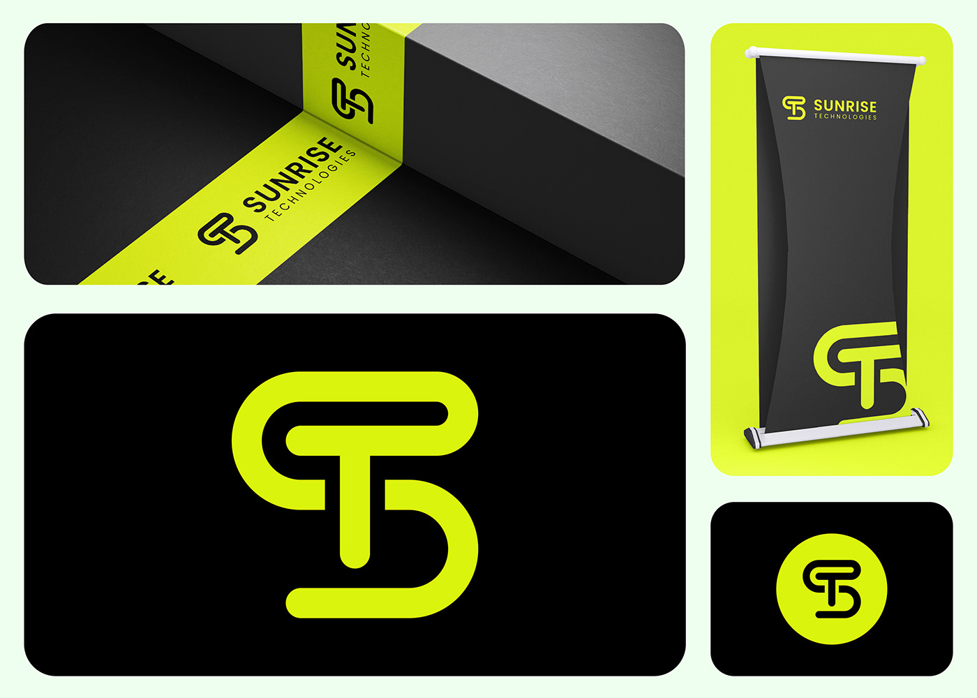 Sunrise Technology Logo And Brand Identity design