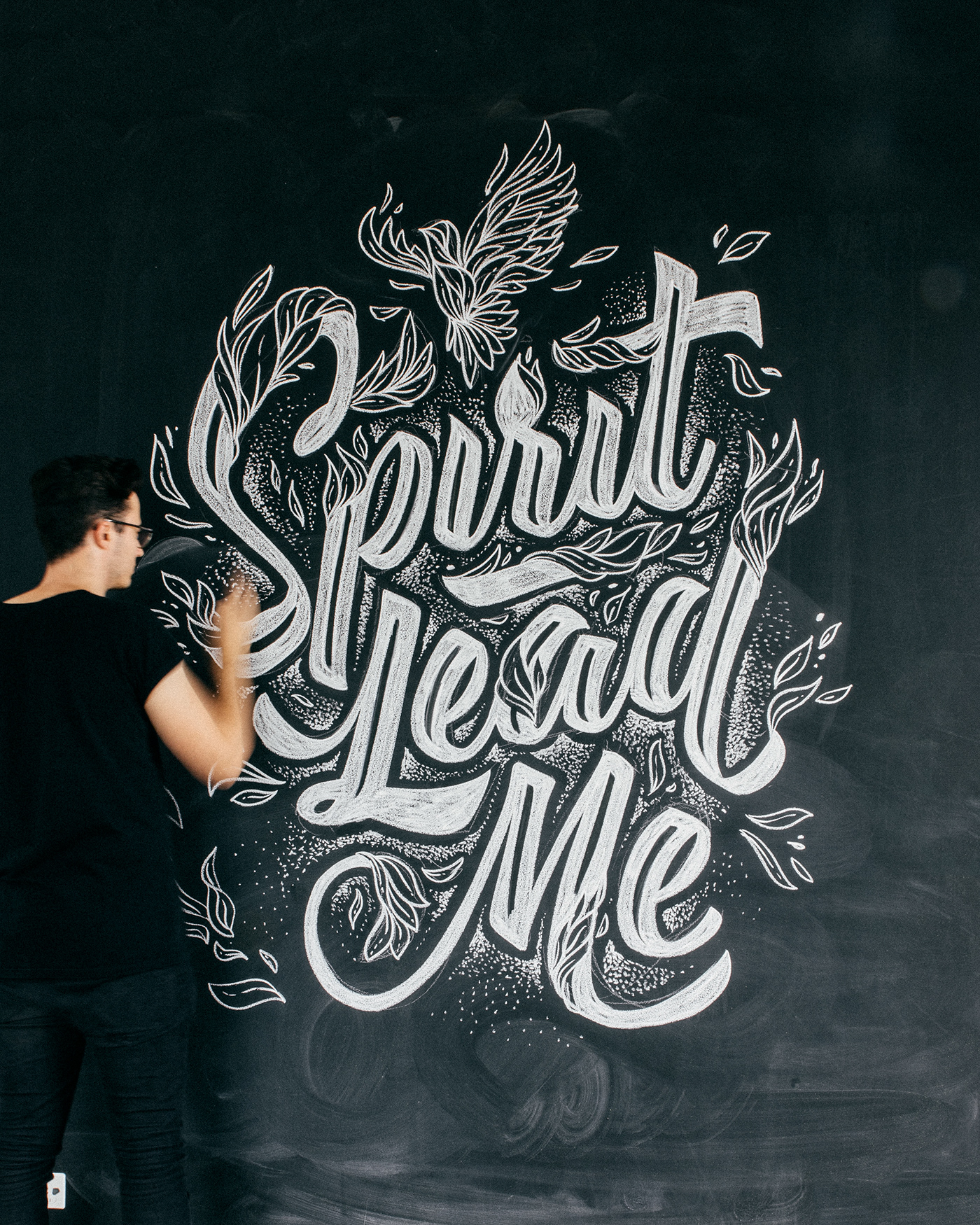 chalk lettering typography   Calligraphy   desing photoshop digital artist
