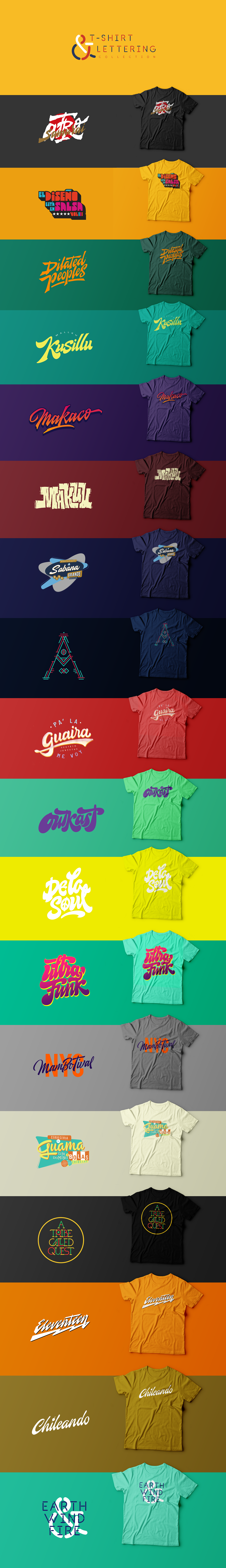 t-shirts lettering venezuela panama type brand franelas logo typography   apparel