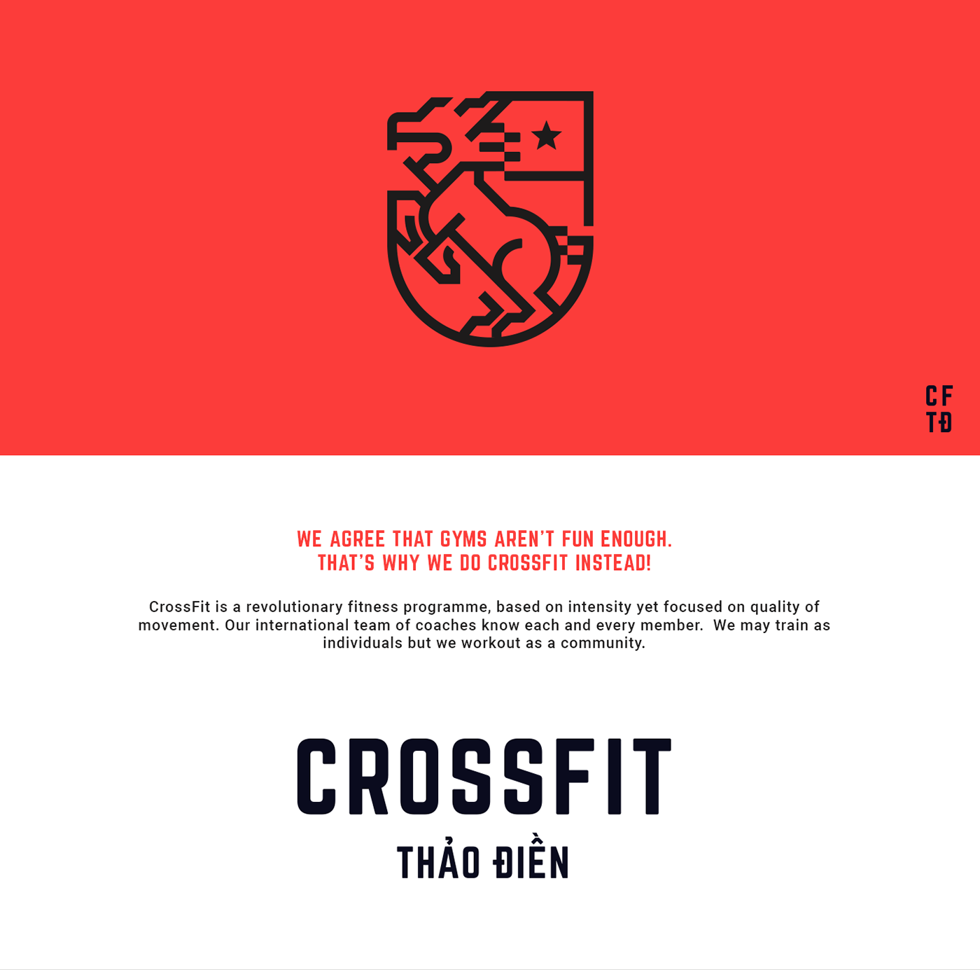 sport Crossfit Fun team vietnam gym fitness design brand identity