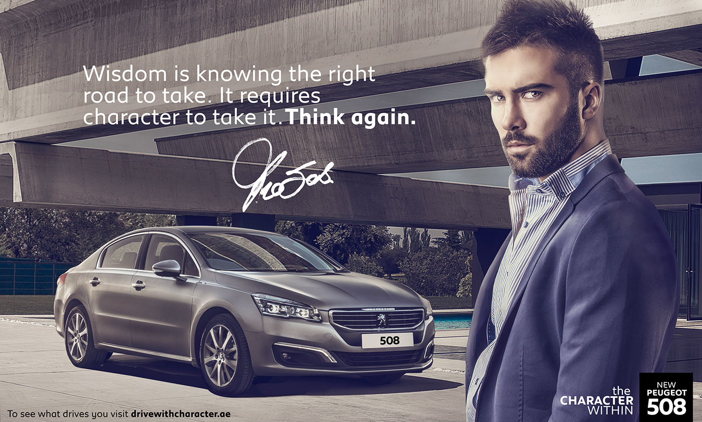 Website PEUGEOT drive with character crafted with character middle east