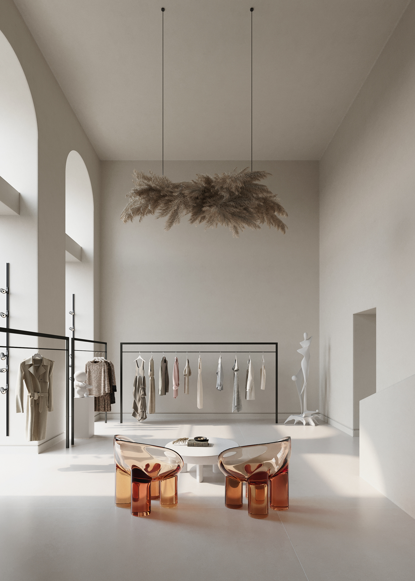 contemporary Fashion  interior design  minimal showroom