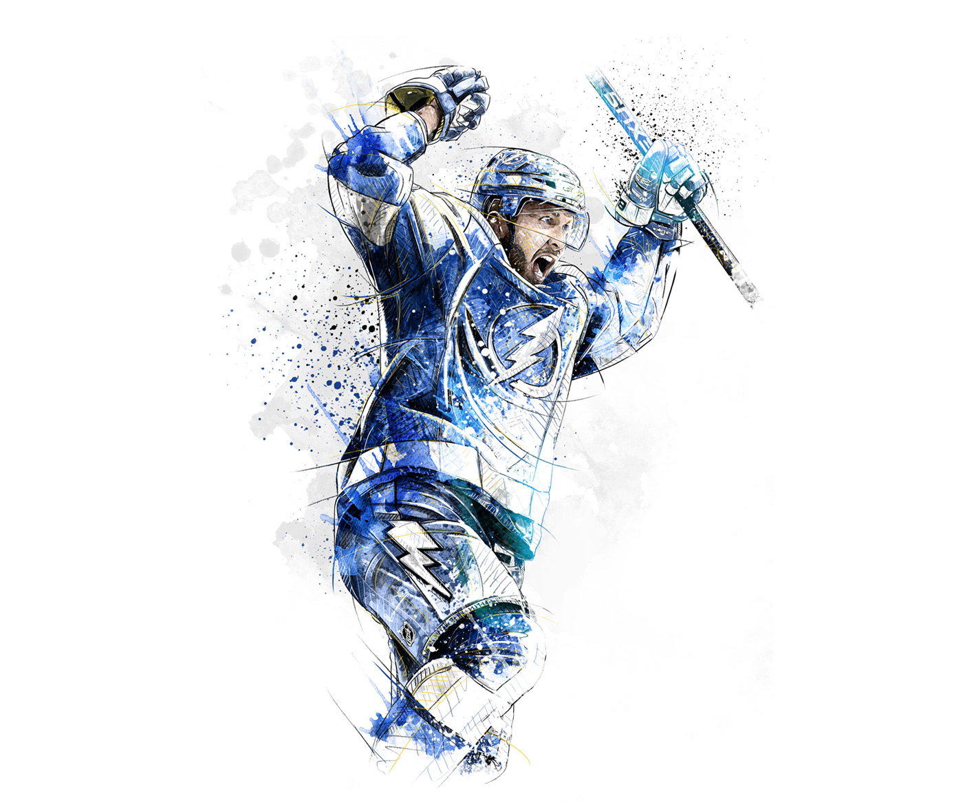 sport digital football basketball NHL NBA nfl hockey adidas watercolor