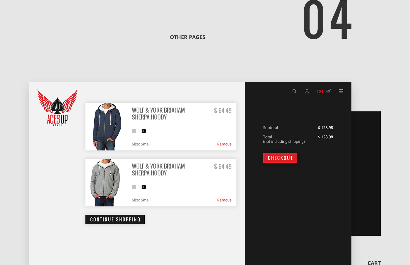 shop e-commerce product Poker clothes