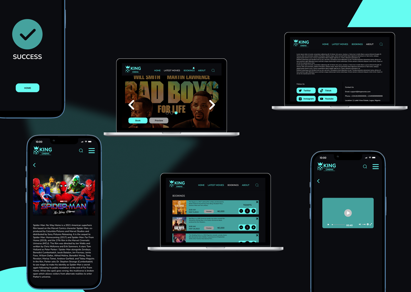 adobexd Figma Movies Responsive Design responsive website Theater Design user experience user interface UX design Web Design 