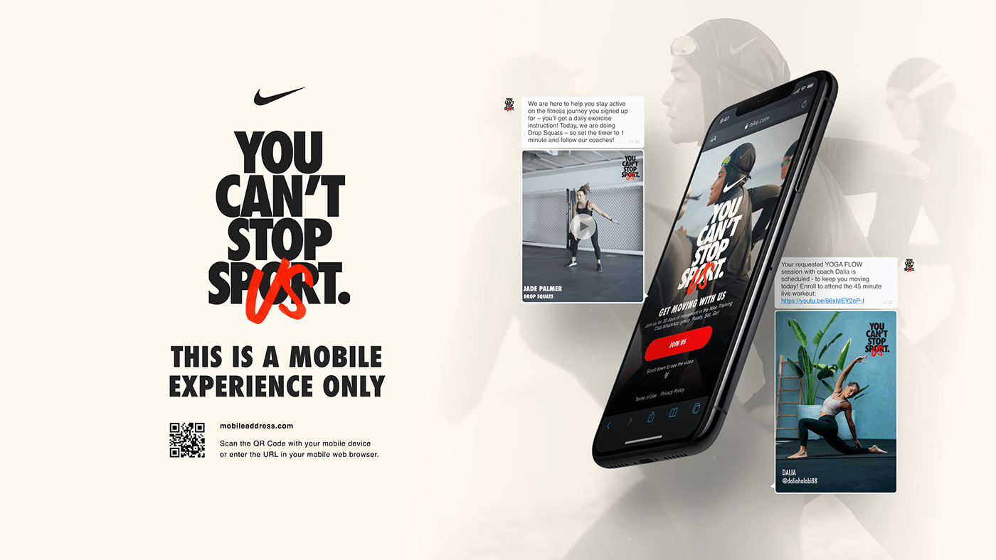 Chatbot dubai Experiential Interaction design  Mobile first Nike UI Web Design  WhatsApp