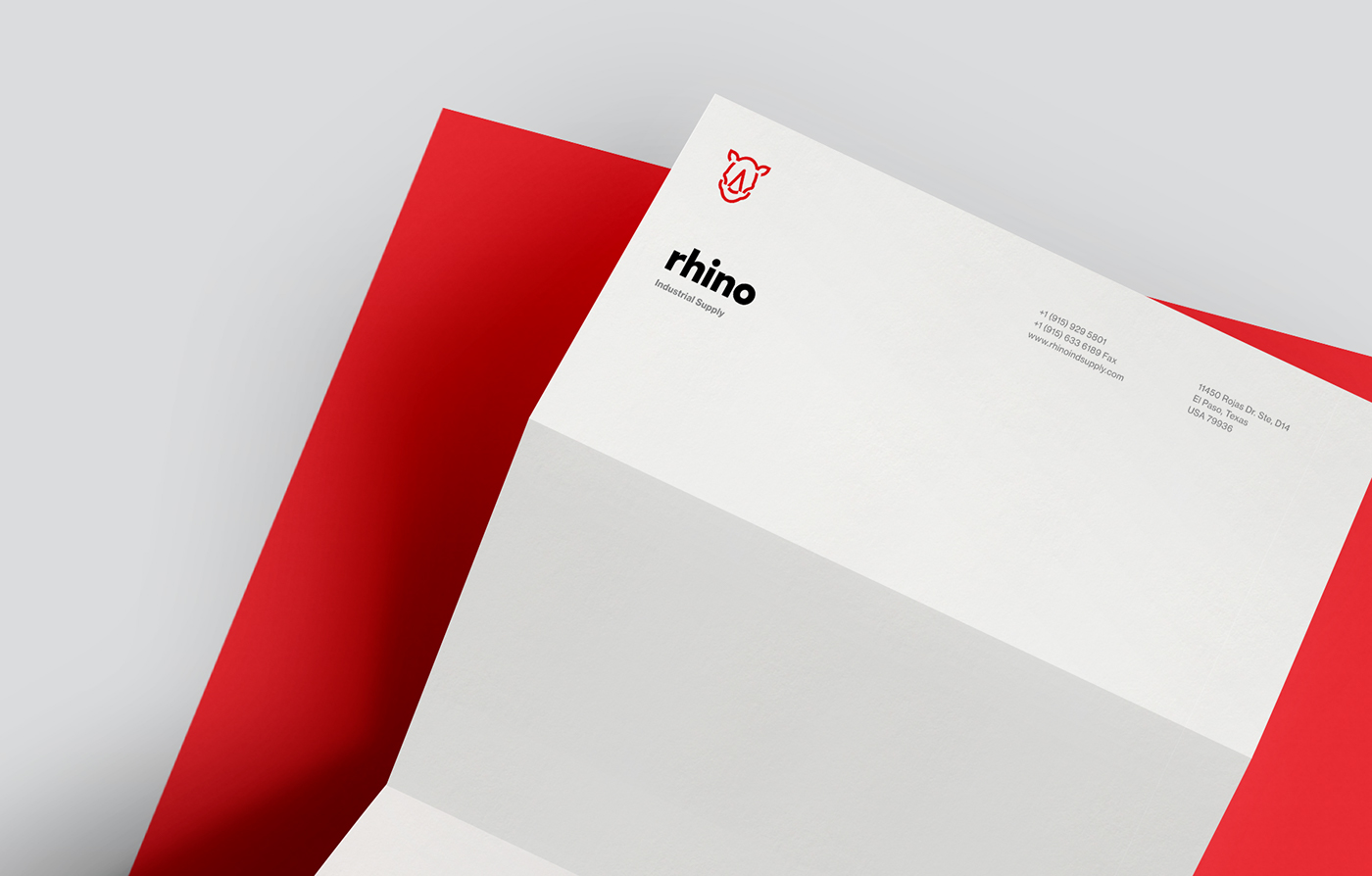 Rhino logo Stationery editorial