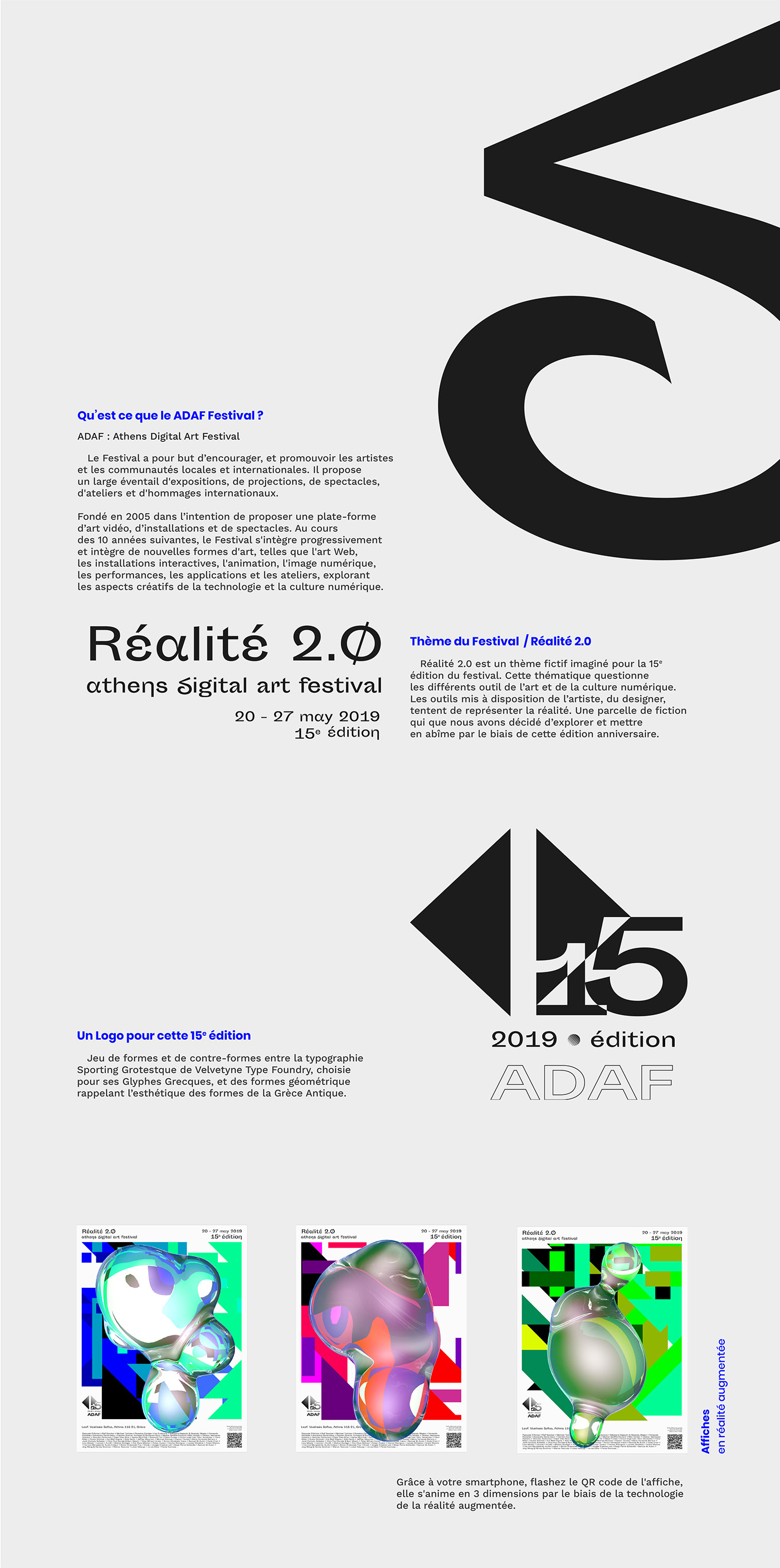 motion graphic reality augmented festival 3D animation  c4d poster typography  