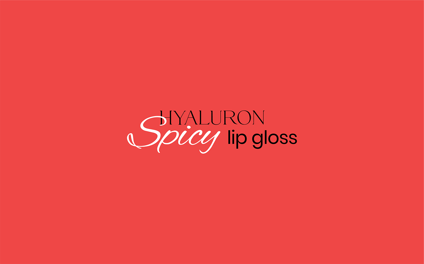 Hyaluron spicy gloss typography design