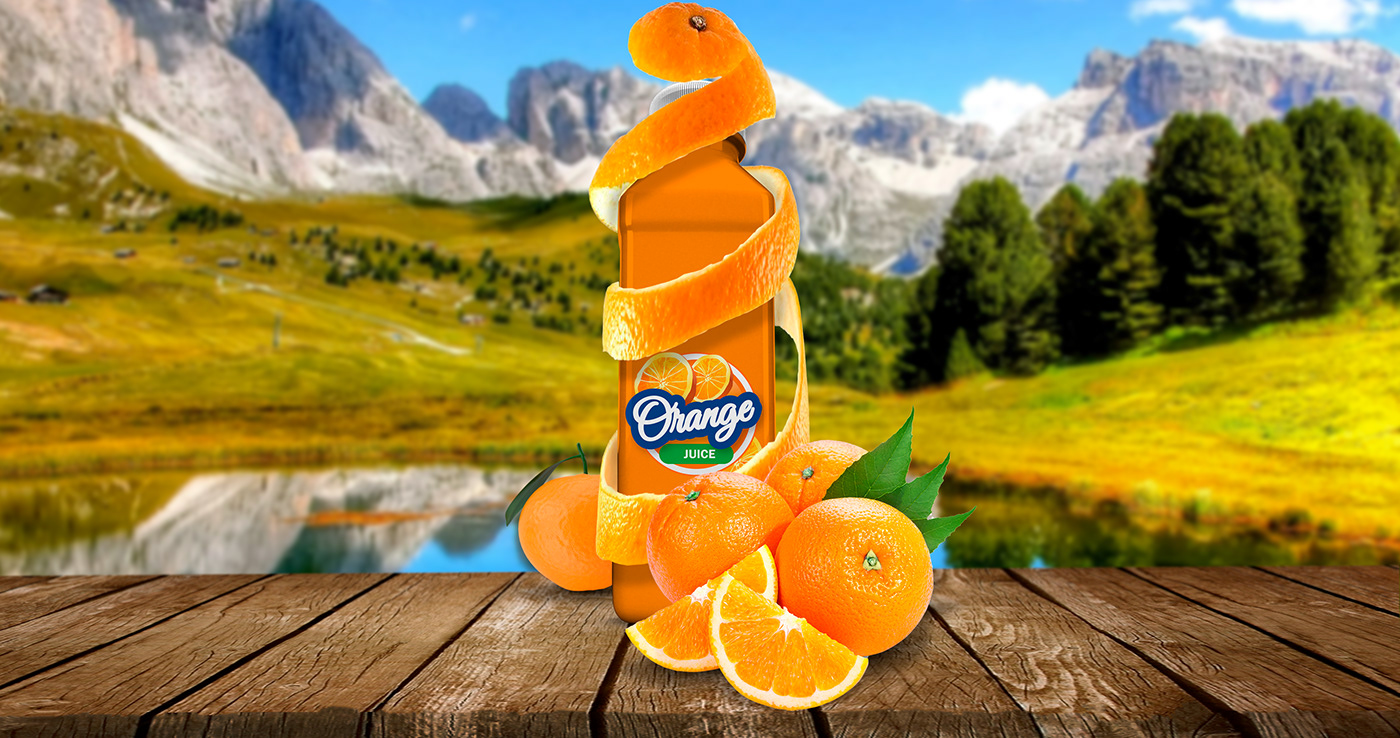 Bottle Juice Mockup Advertising  orange mockup bottle mockup mockup generator Mockup design mockup Photoshop mockup download logo