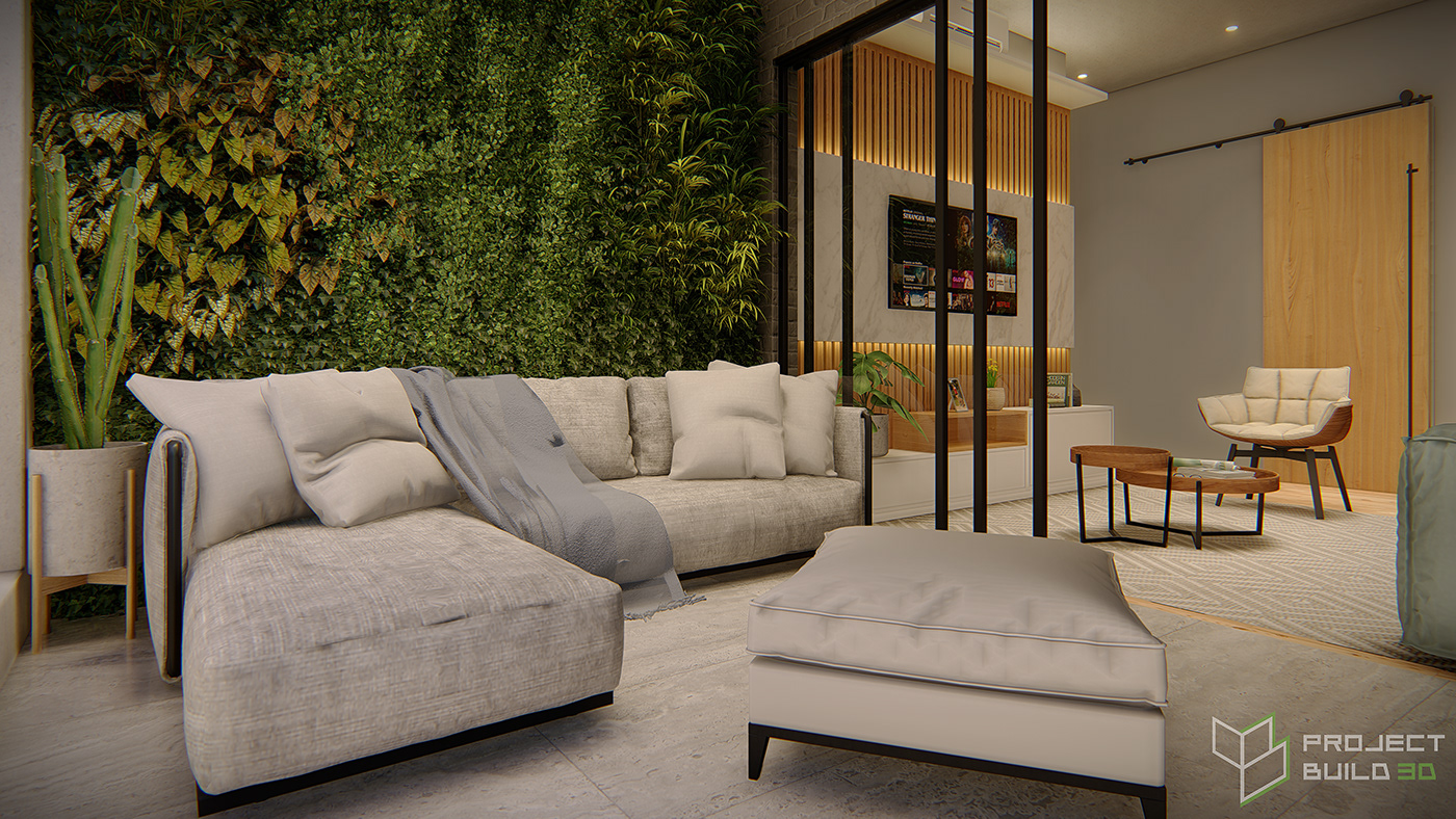 apartamento apartament jardins são paulo Ibirapuera decorado maquete eletronica 3D Render AP