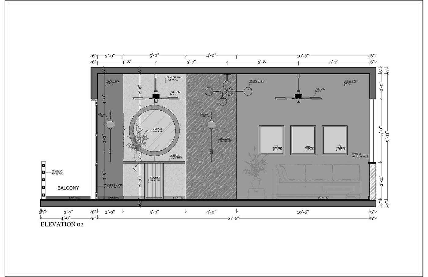 architecture interior design  residential Project working plan furniture design 2D autocade