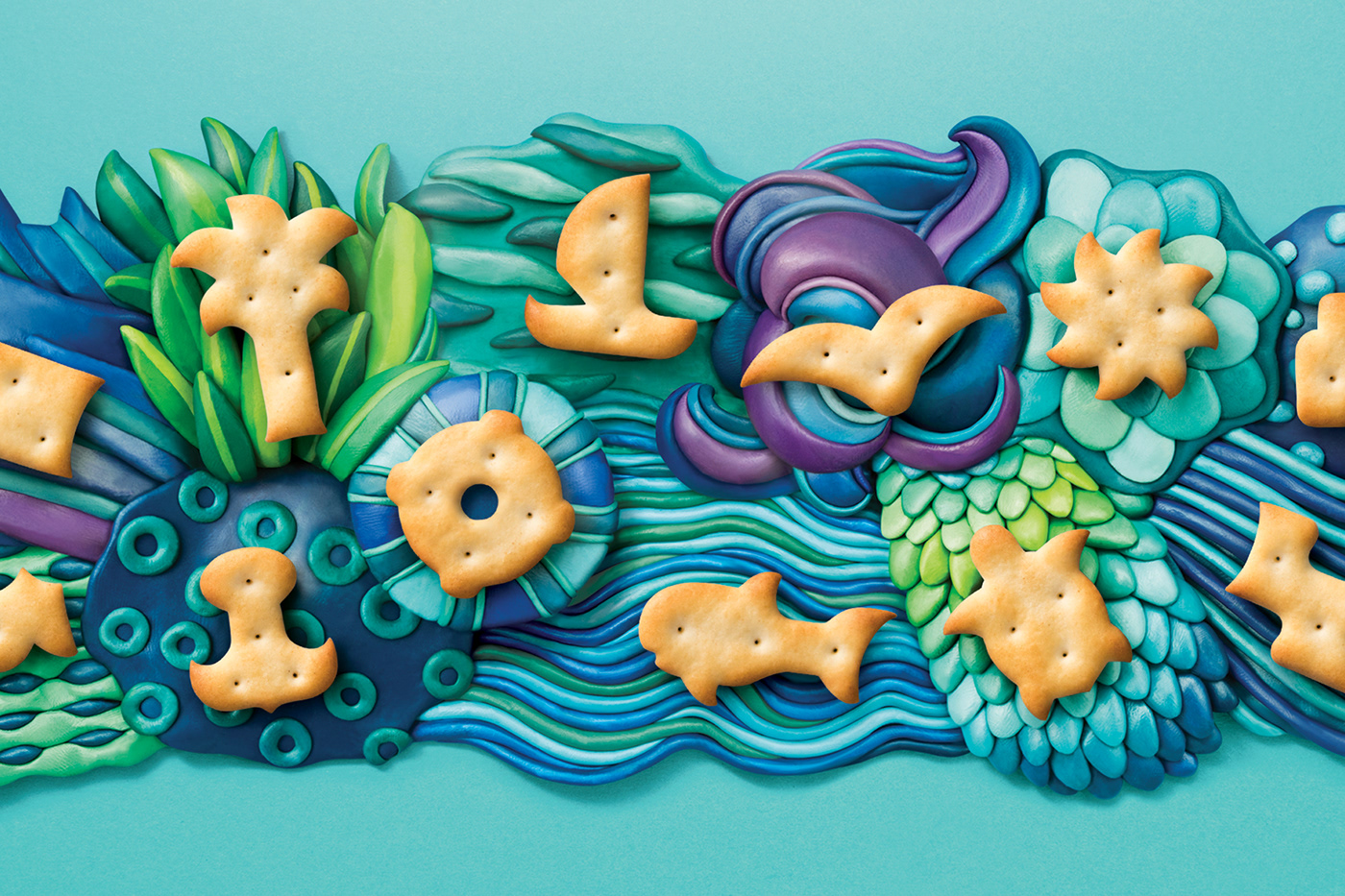 Pack Film   crackers cookies bag modeling clay sculpture food design snacks bakery