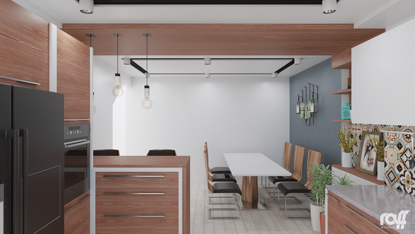 3dsmax architecture bois cuisine design diner interiors kitchen vray wood
