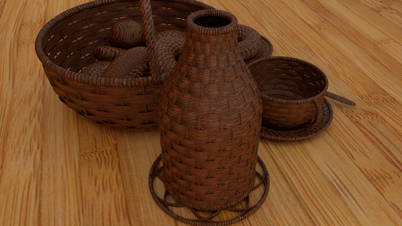 weave basket 3D