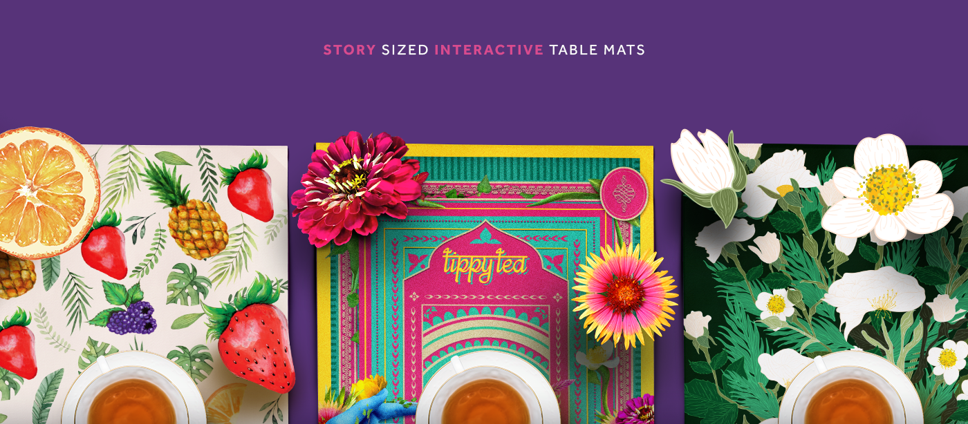 placemat giphy gif stickers instagram mat tea te Flowers colors