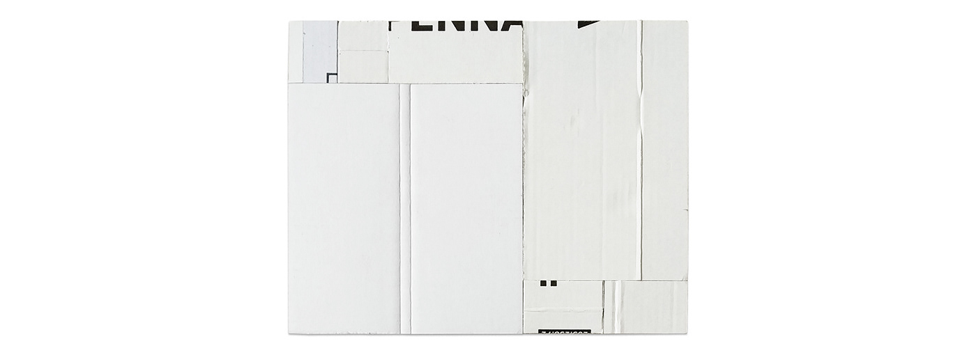 abstract collage White cardboard art fine art series contemporary artist composition