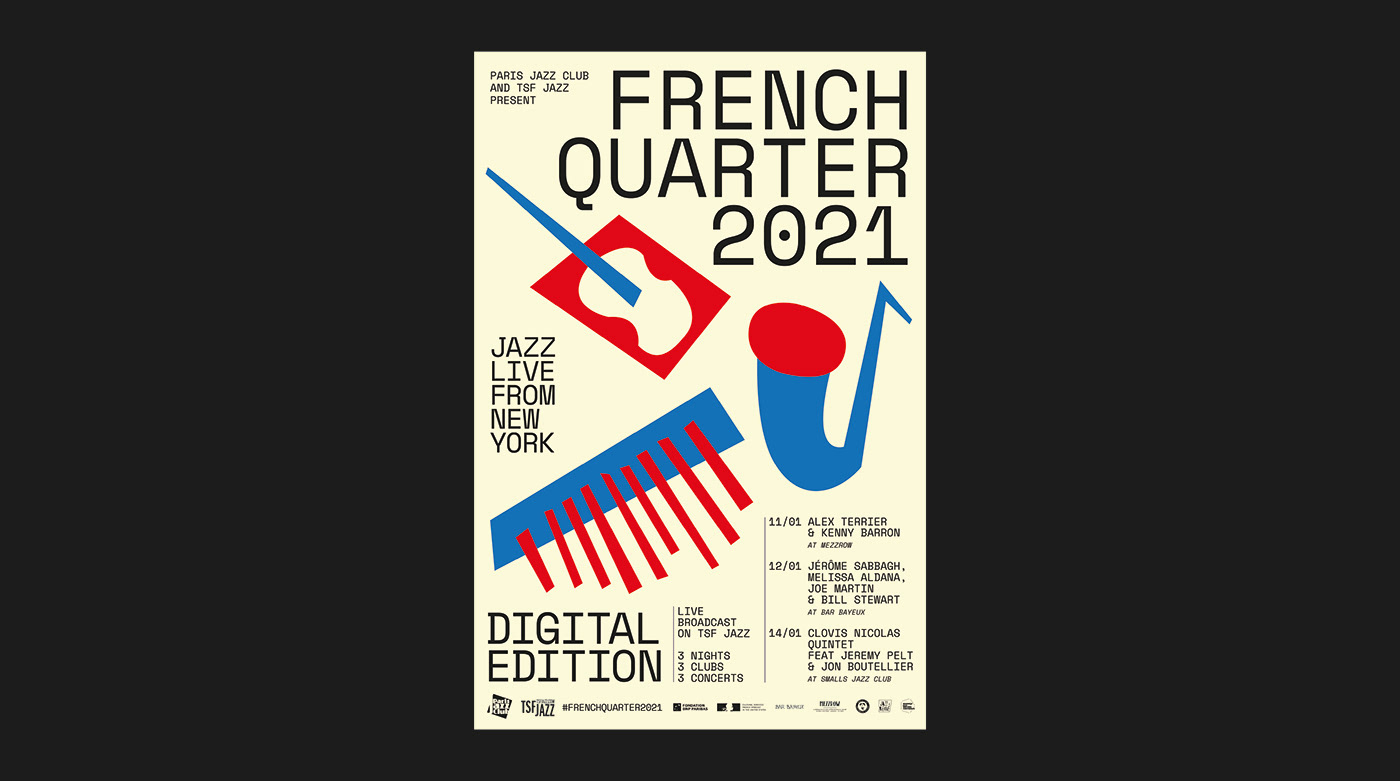 affiches digital graphisme jazz Musique new-york Paris toulouse Typographie