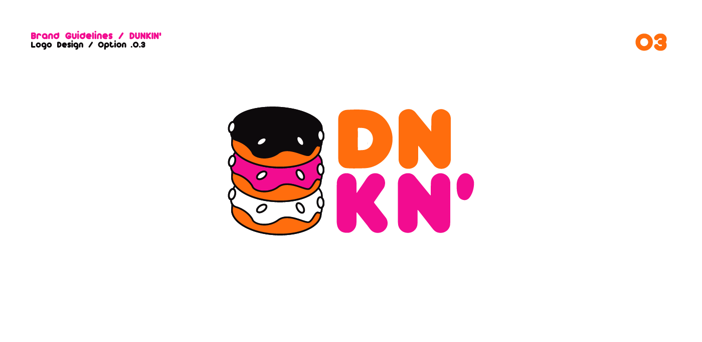 brand identity branding  Coffee Dunkin Donuts Logo Design