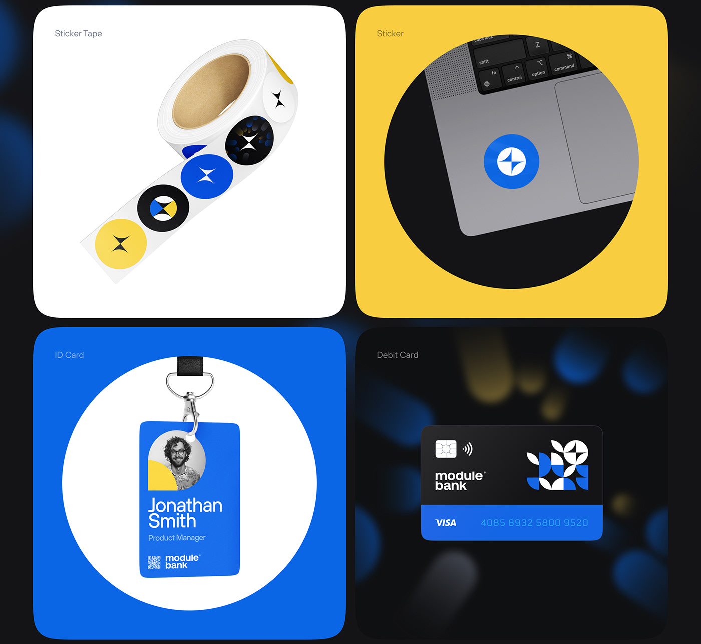 Bank blue brand identity finance ios Mobile app UI UI/UX ux yellow