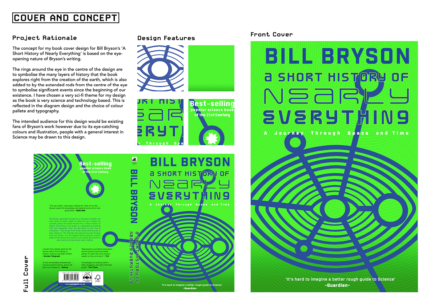 bill bryson book cover Book Cover Design book design cover design editorial graphic design  penguin Penguin Awards science
