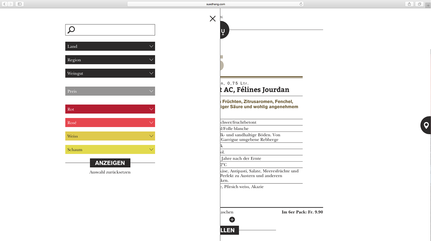 ux Web Design  Corporate Identity development copywriting  Switzerland wine