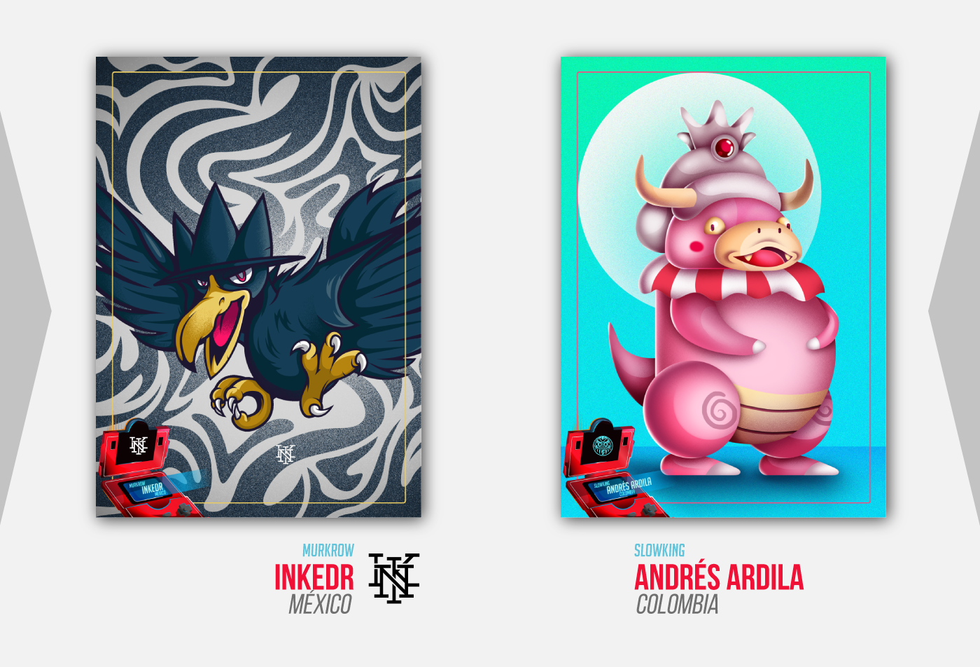ILLUSTRATION  graphic design Pokemon Project 3D cards brand inspiration