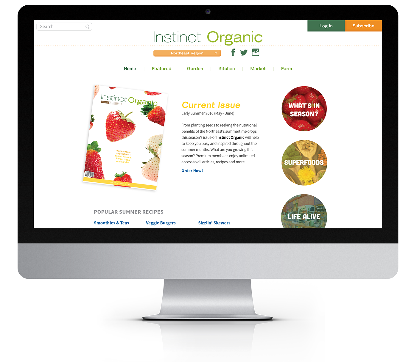 instinct organic organic vegan Vegetarian agriculture farming gardening nutrition Health magazine earthy natural